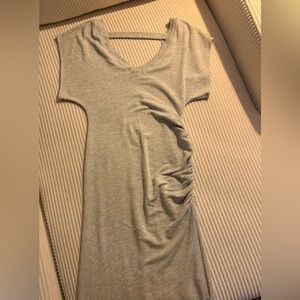 Free People/Daily Practice Grey Maxi Dress w/ Open Back